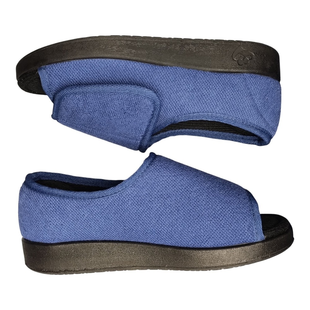 Silverts Slippers Womens US Size 6 Blue Black Slip Resistant Slip On‎ SV15180